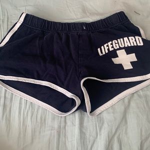 blue lifeguard short shorts